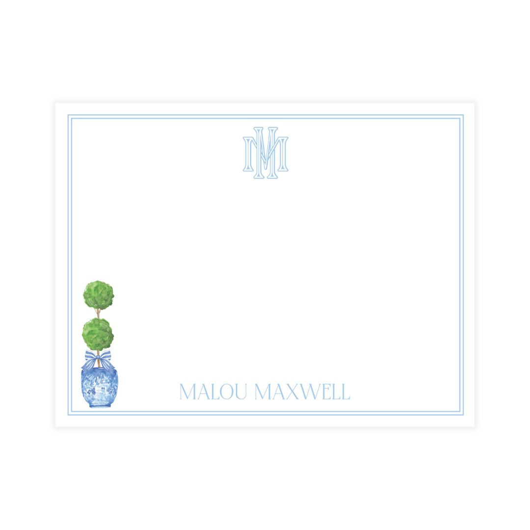 Blue Topiary Notecard