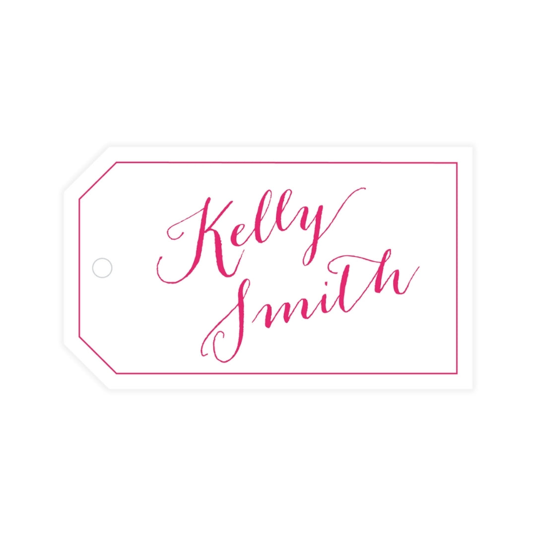 Simple Script Floral Gift Tag