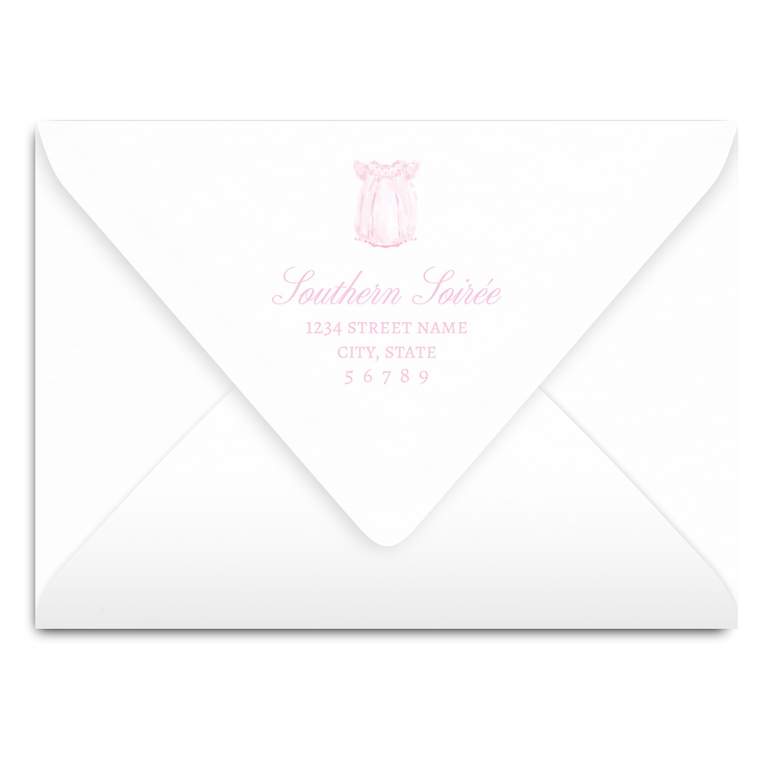 Heirloom Baby Pink Invitation