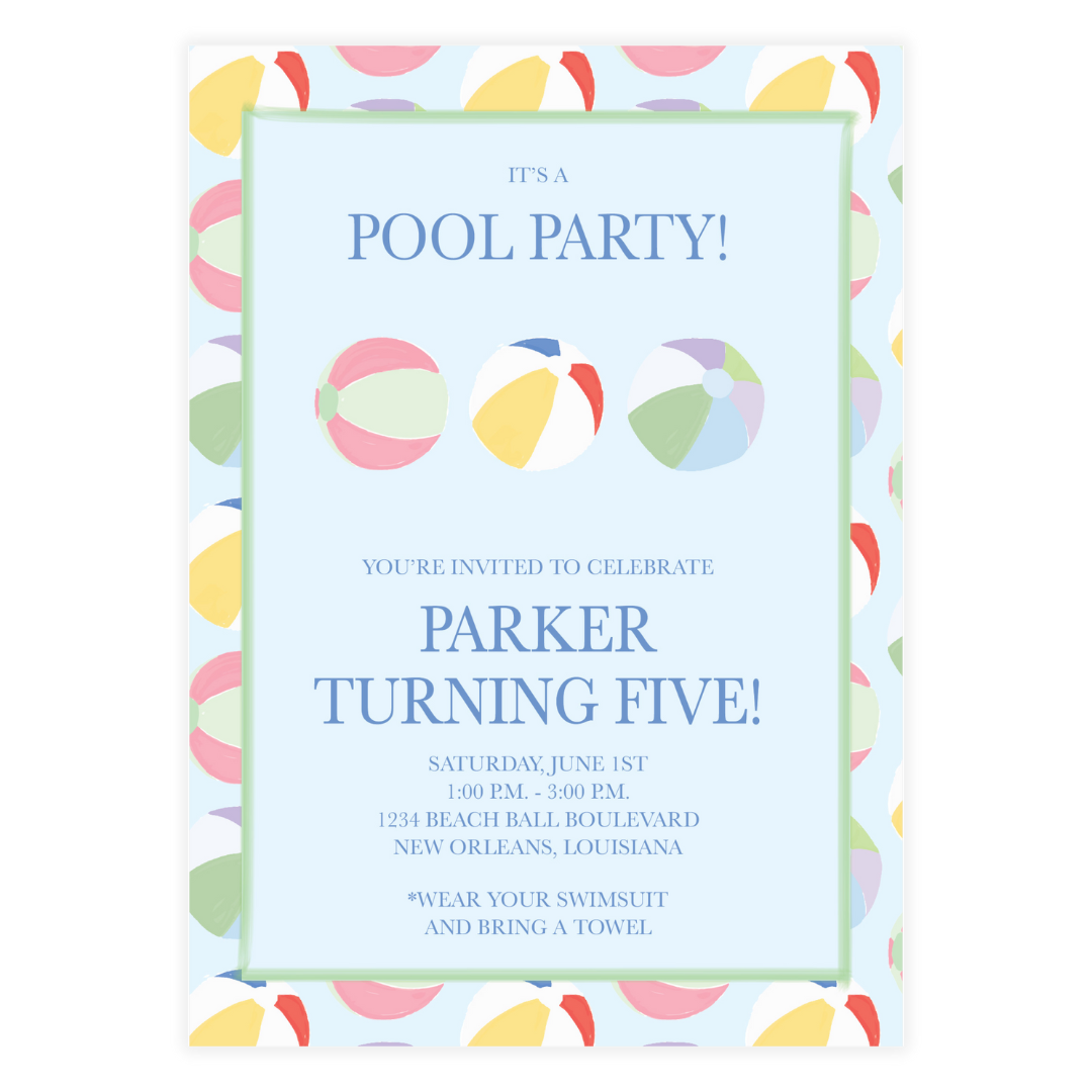 Beach Ball Invitation