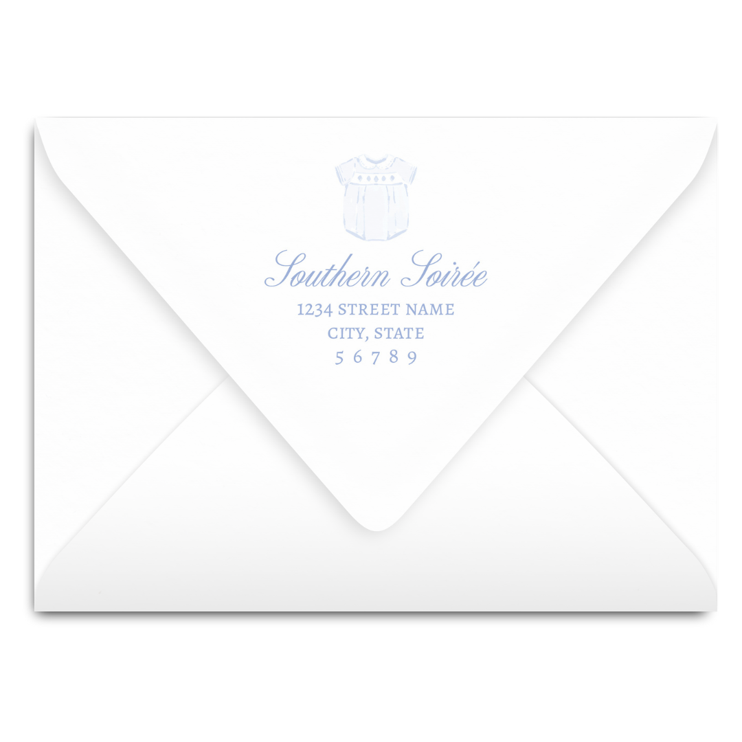 Heirloom Baby Blue Invitation