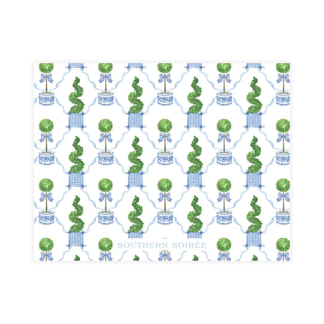 Blue Topiary Notecard