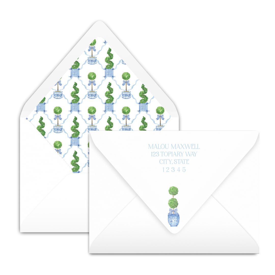 Blue Topiary Notecard