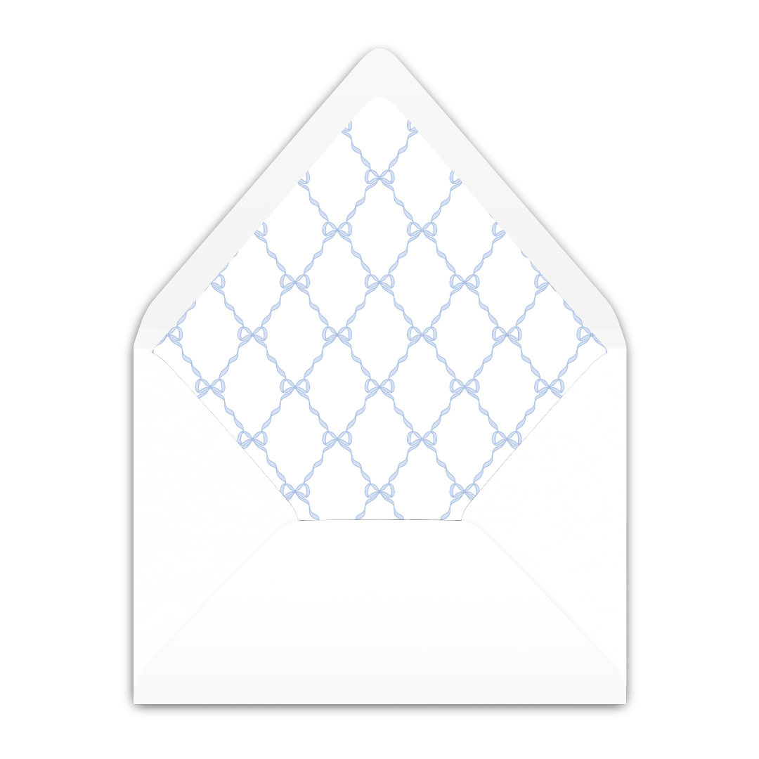 Rattle and Blue Bow Invitation