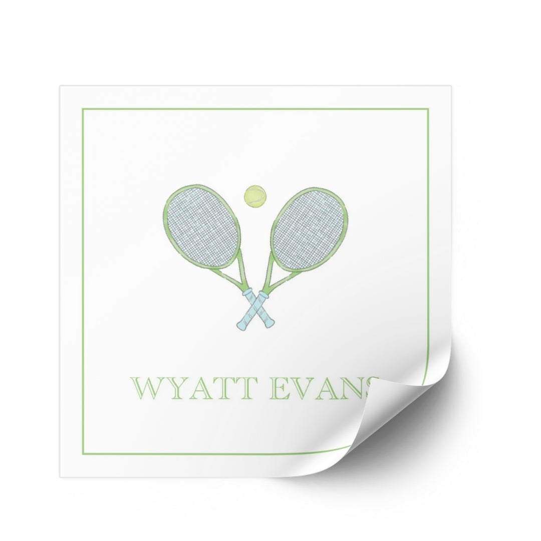 Watercolor Blue & Green Tennis Sticker