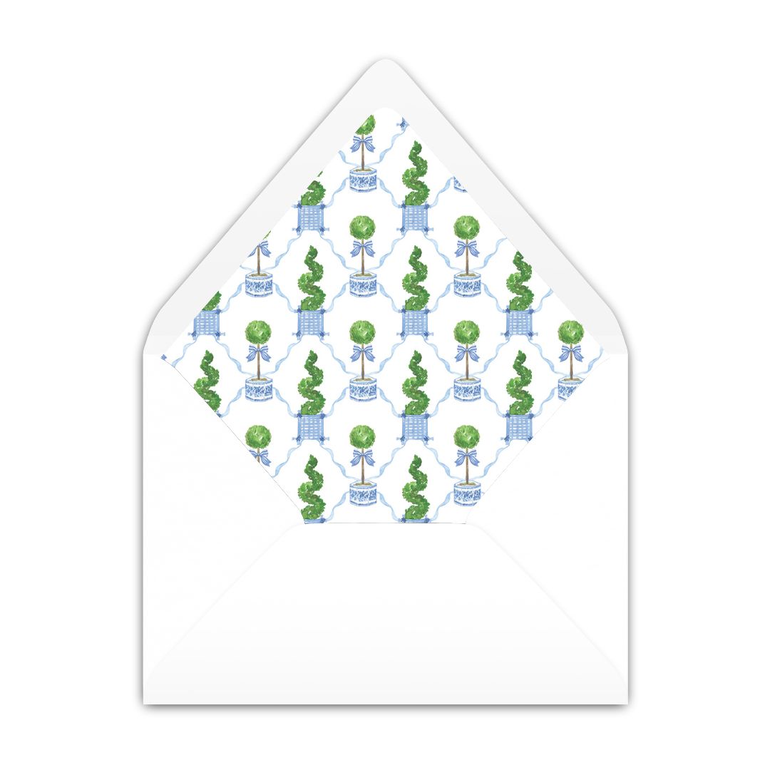 Blue Topiary Notecard