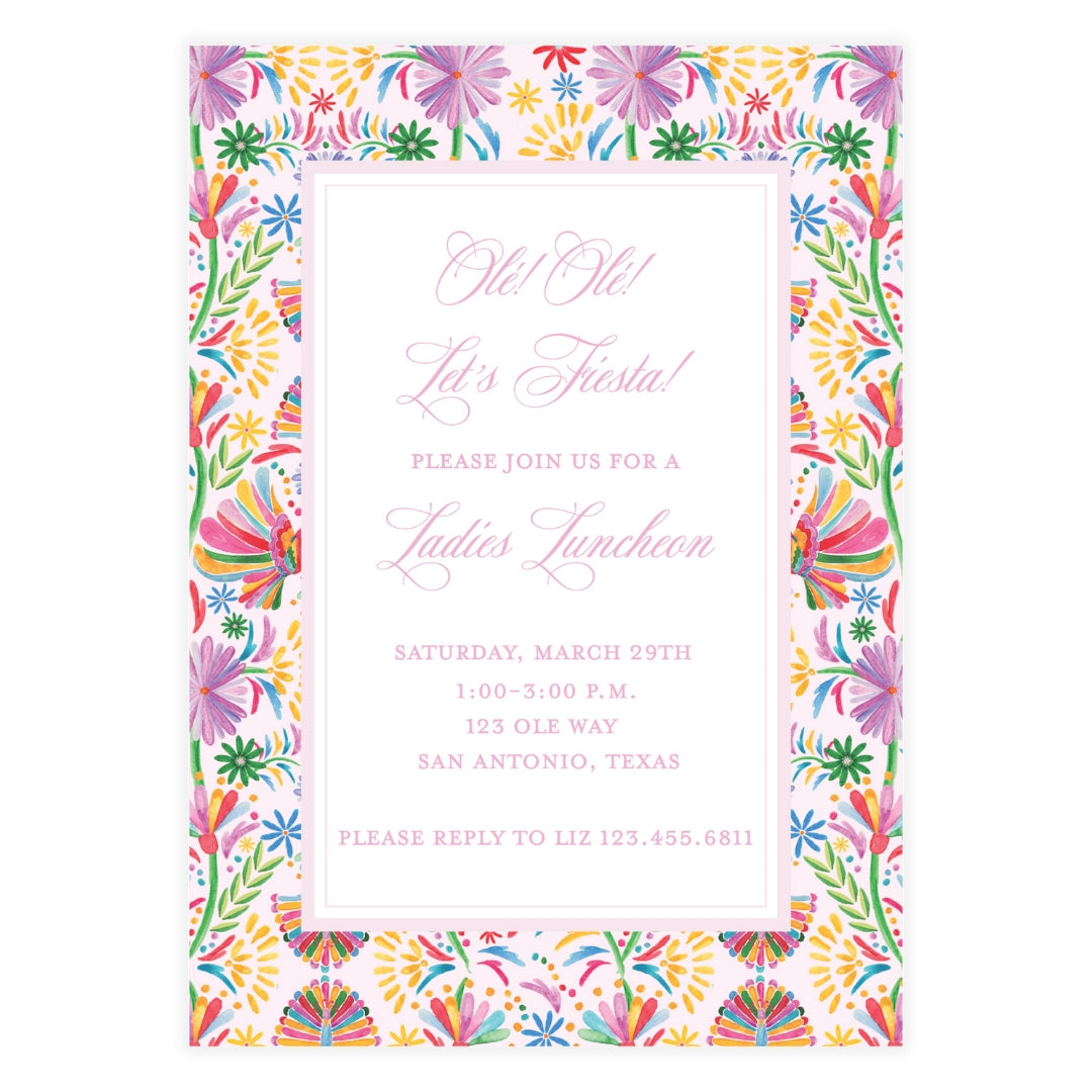 Olé Olé Fiesta Pink Invitation