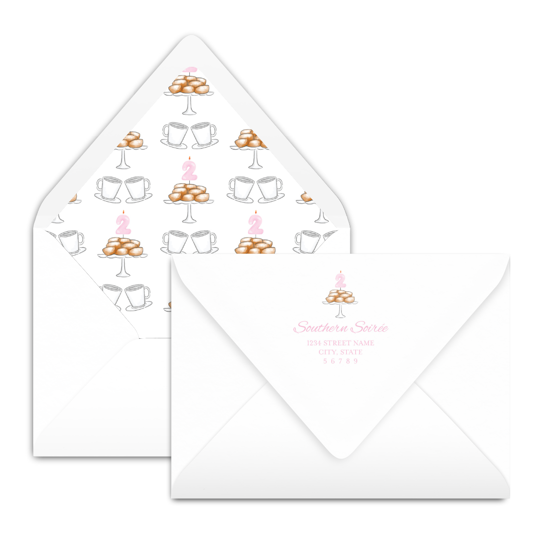 Cafe Two Monde Pink Invitation