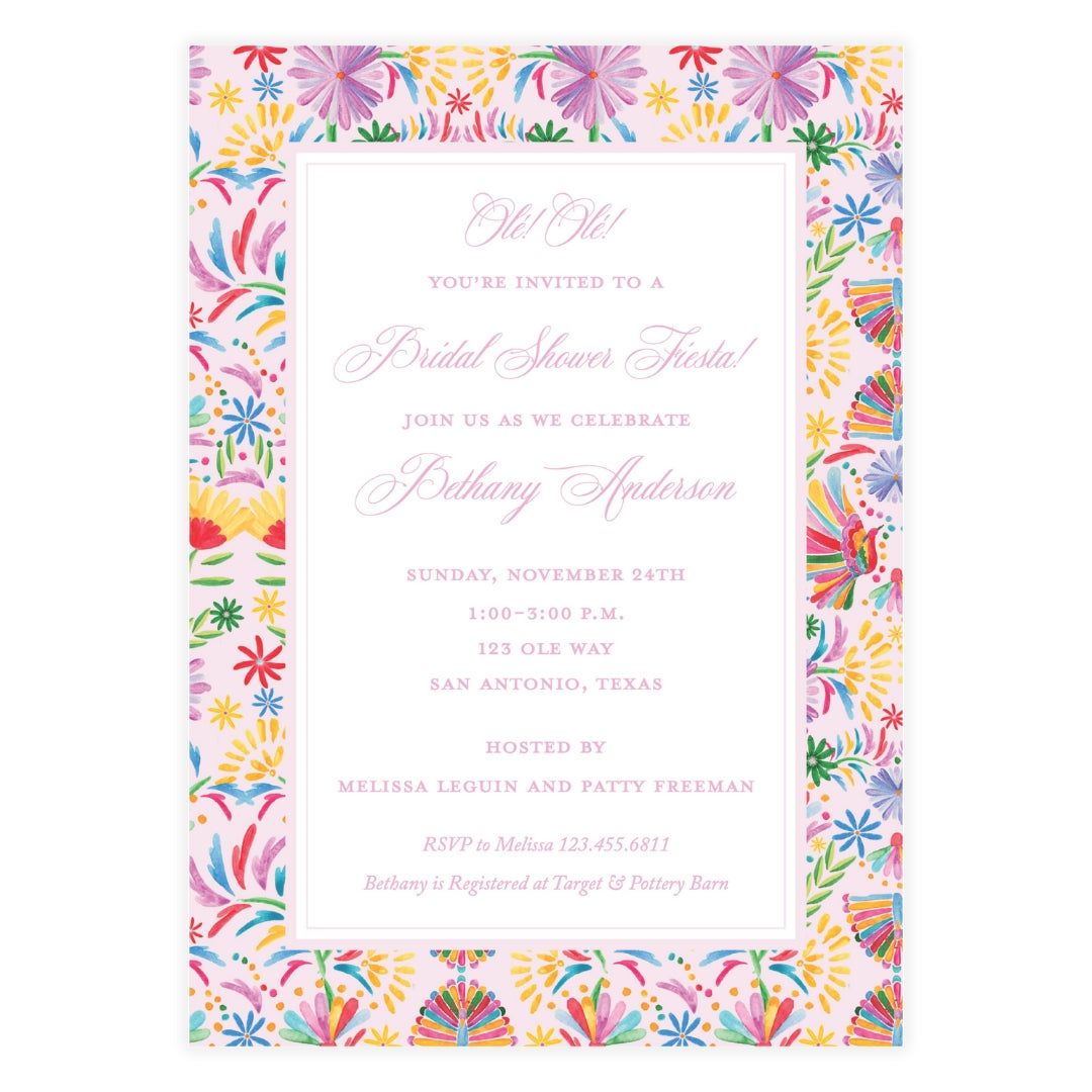 Olé Olé Fiesta Pink Invitation
