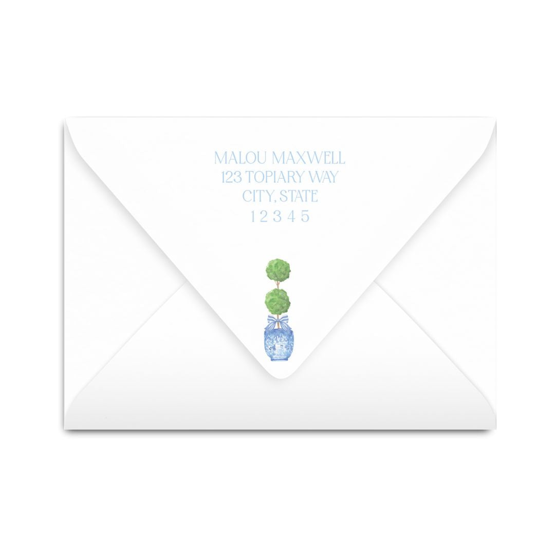 Blue Topiary Notecard