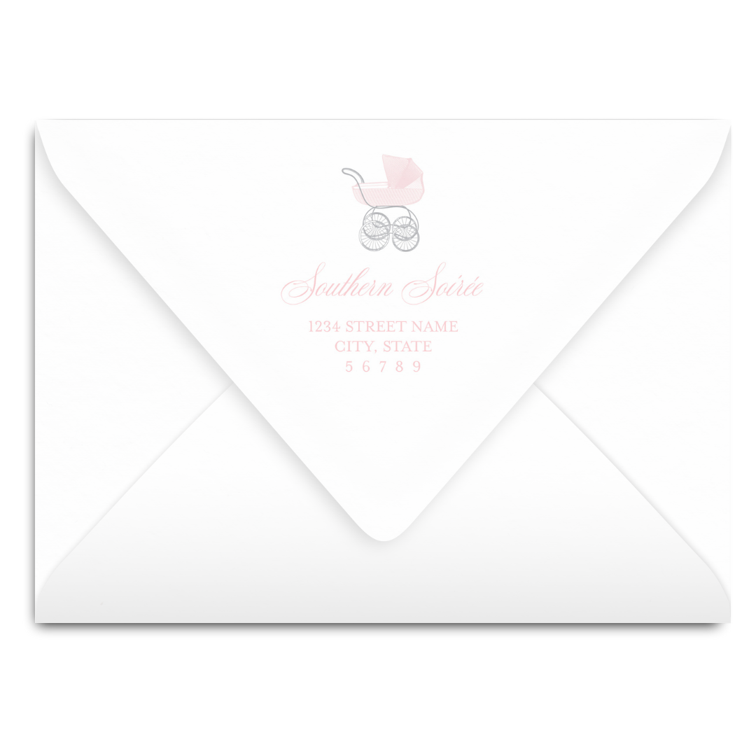 Chic Pink Carriage Invitation