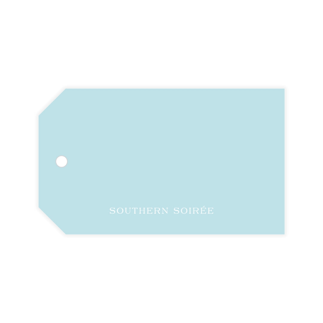 Chic Monogram Outlined Horizontal Gift Tag
