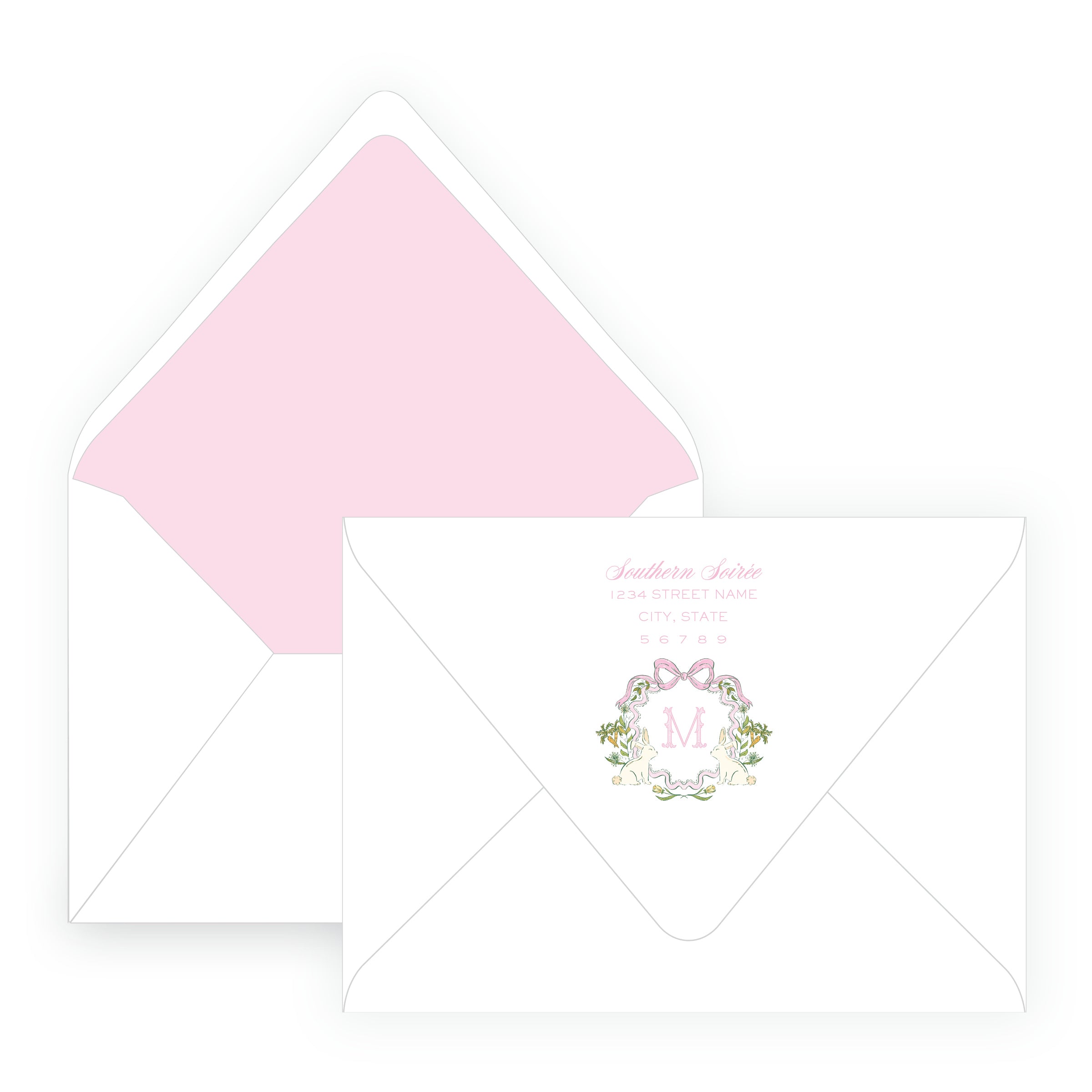 Some Bunny Pink Crest Invitation