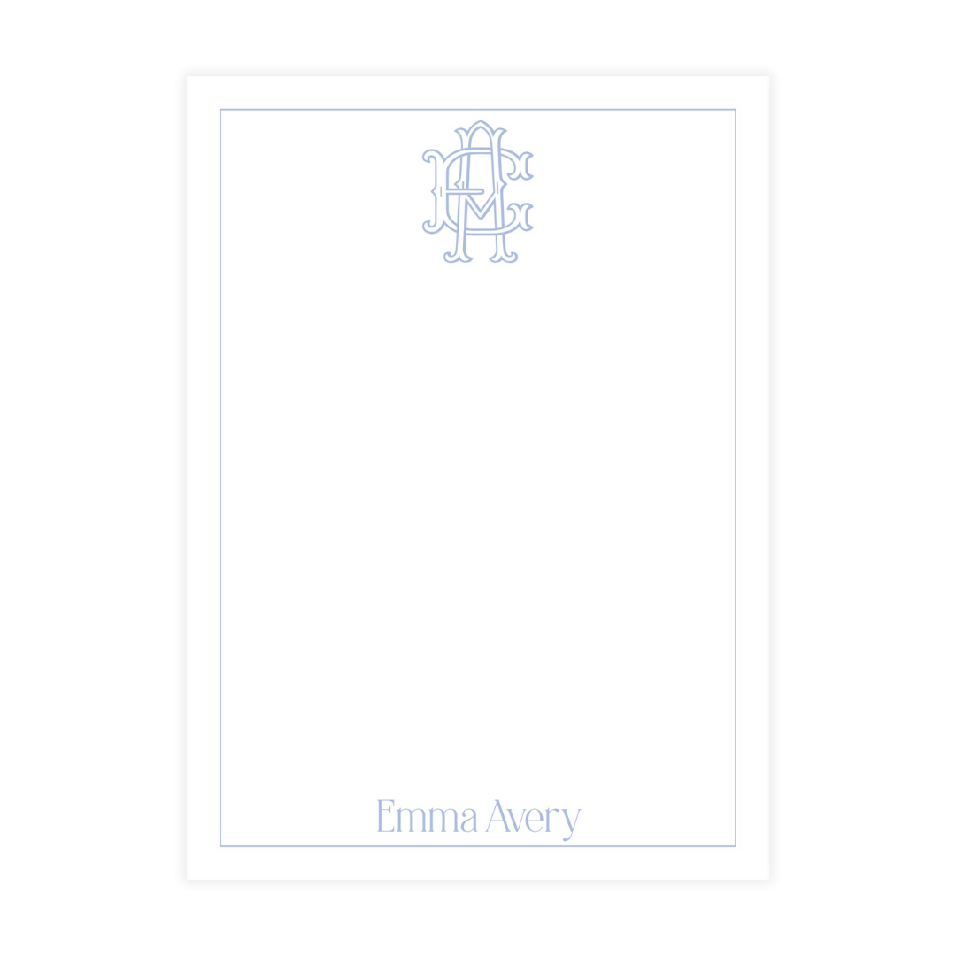 Barrett Script Monogram Notepad