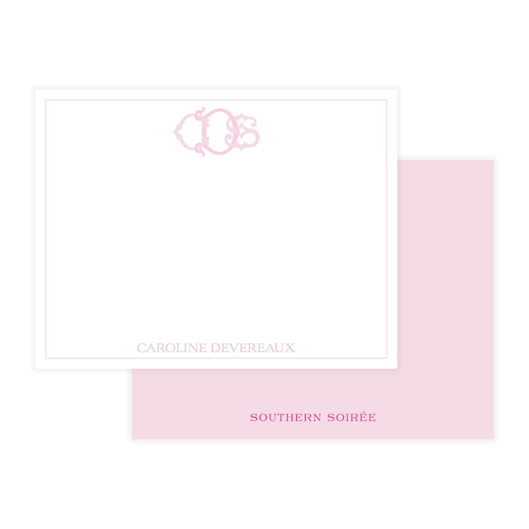 Antique Interlocked Monogram Notecard