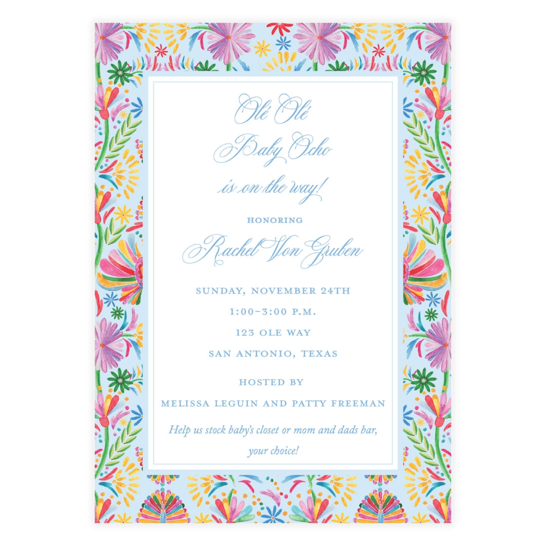 Olé Olé Fiesta Blue Invitation