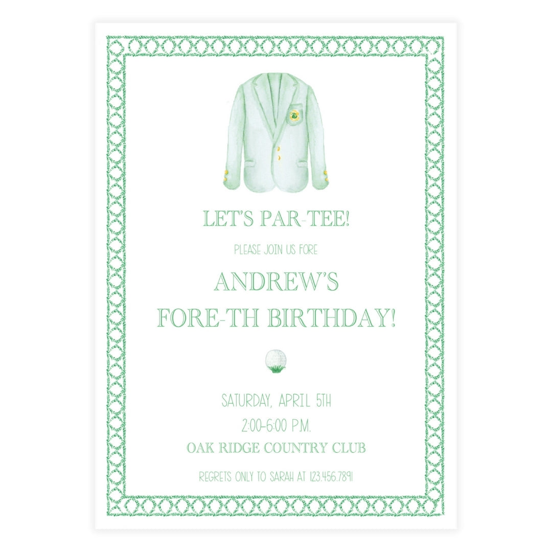 Masters Jacket Invitation