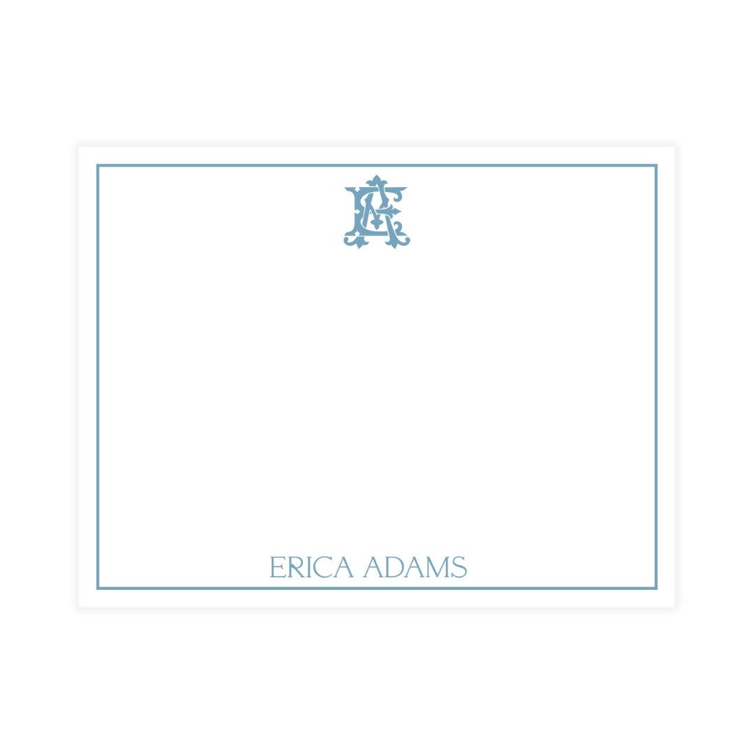 Chic Monogram Notecard