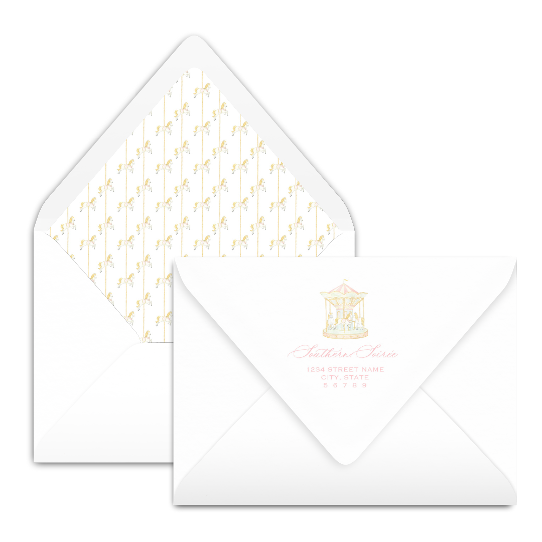 Carousel Scallop Invitation