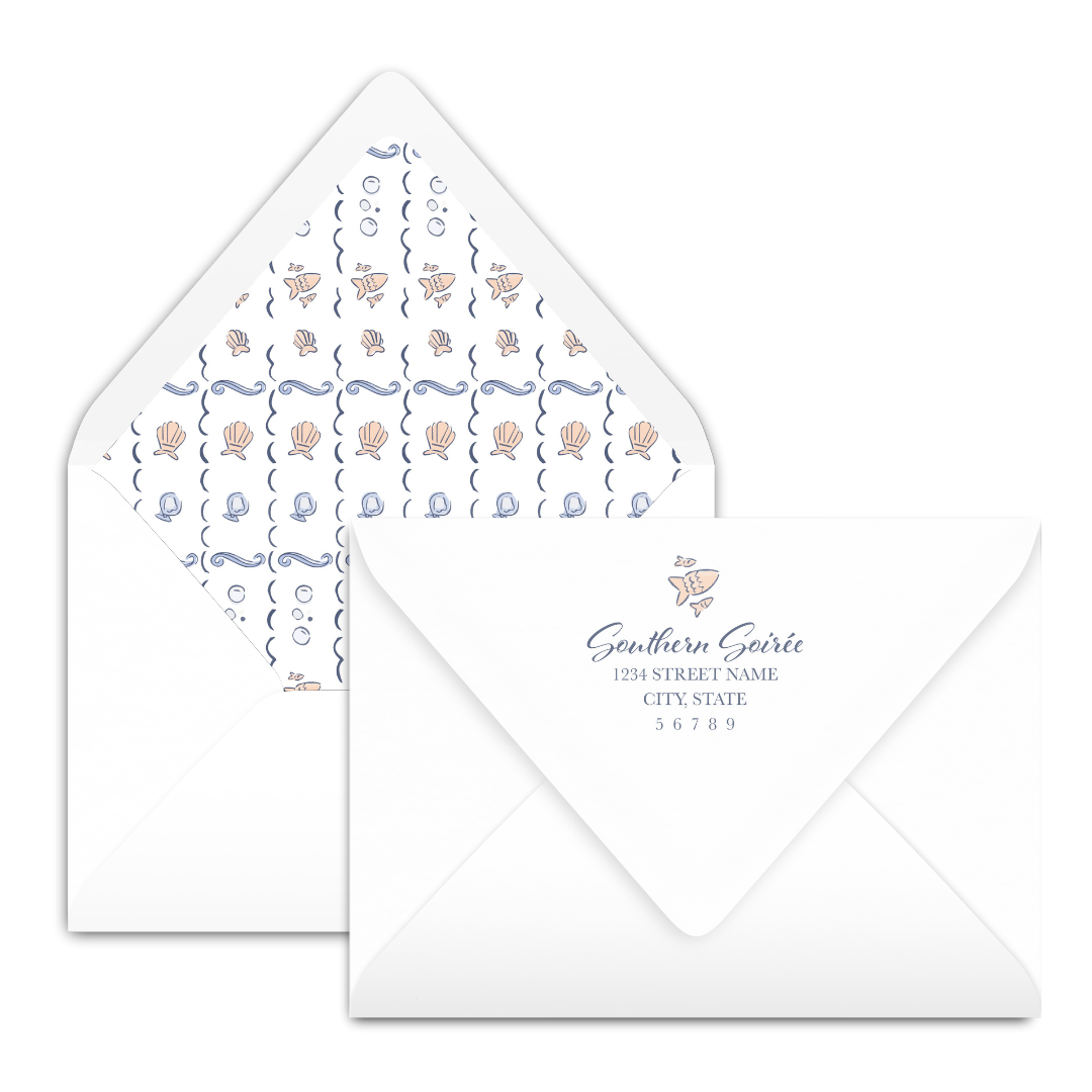 Sea Soirée Crest Invitation