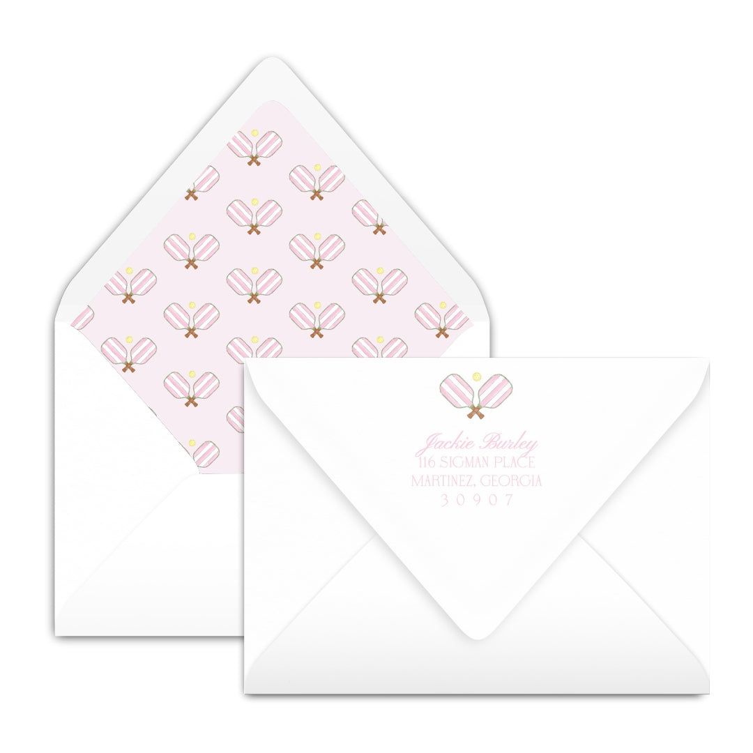 Pink Pickleball Notecard