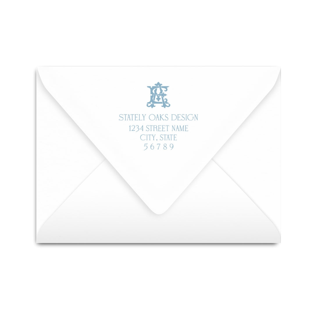 Chic Monogram Notecard