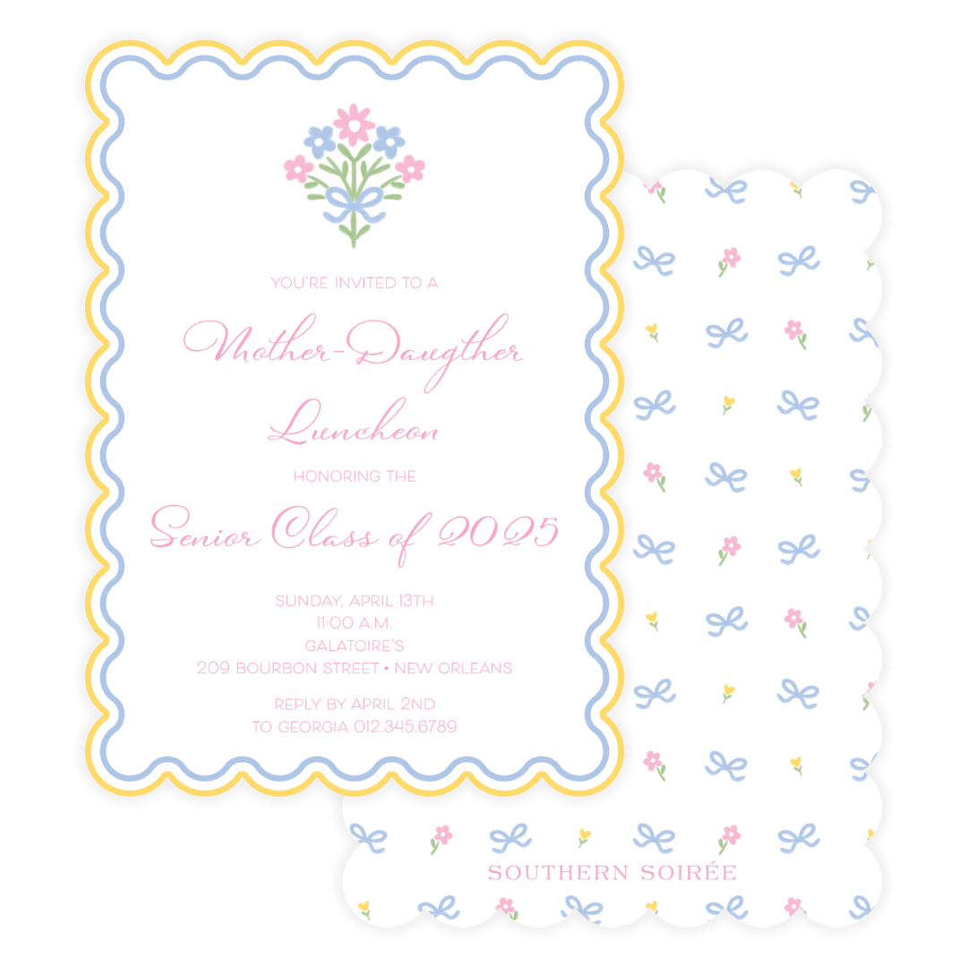 Oh Happy Day Scallop Invitation