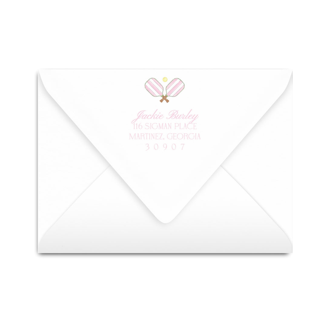 Pink Pickleball Notecard