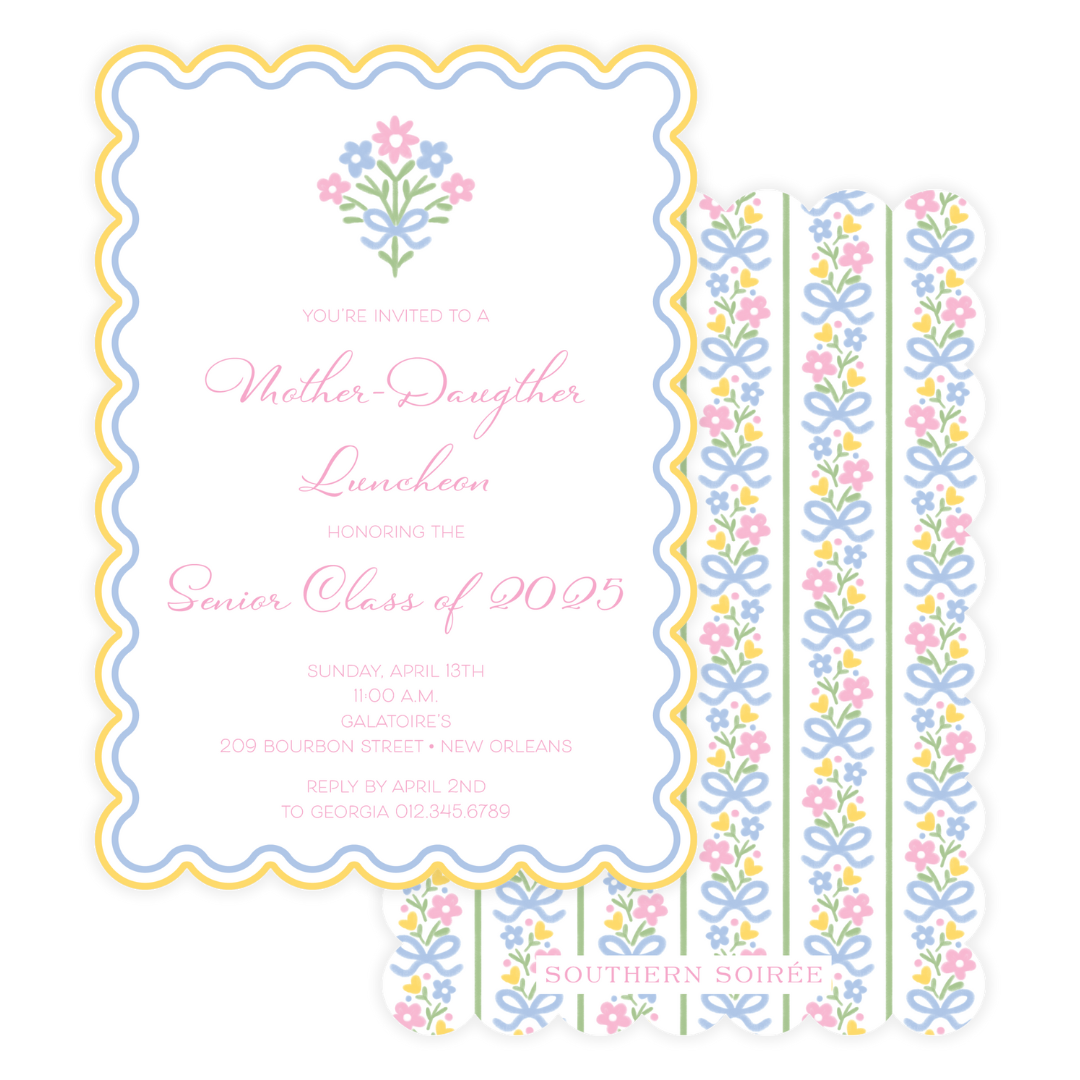 Oh Happy Day Scallop Invitation