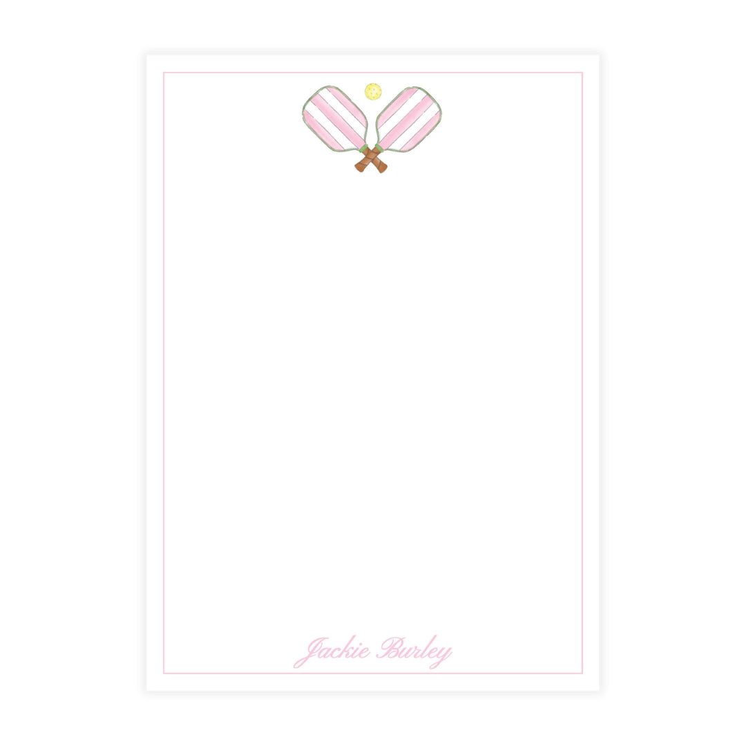 Pink Pickleball Notepad