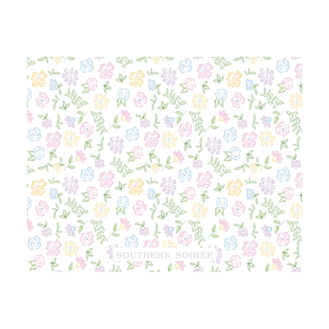 Ditsy Pastel Floral Wreath Notecard