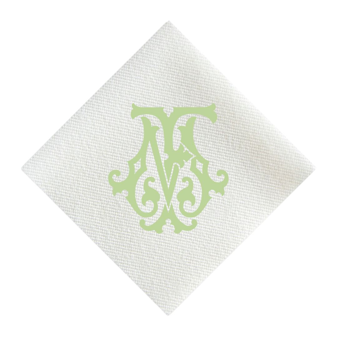 Monogram Chic Cocktail Napkin