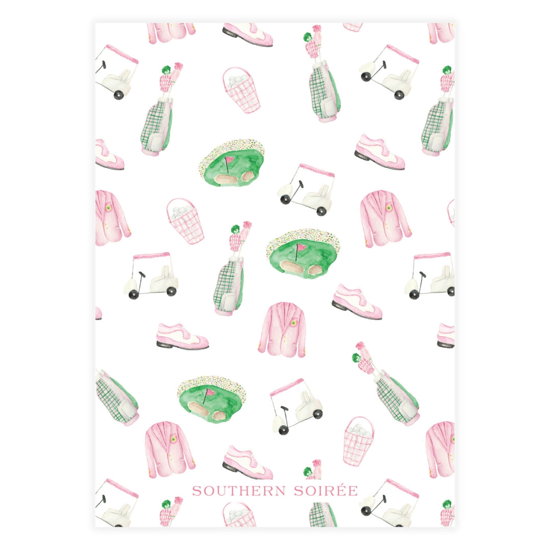 Masters Pink & Green Invitation