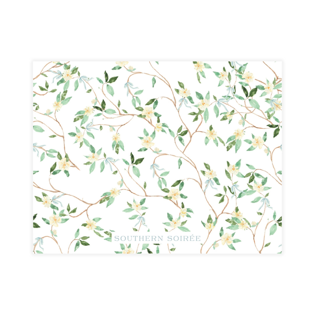 Vintage Vine Monogram with Vines Notecard