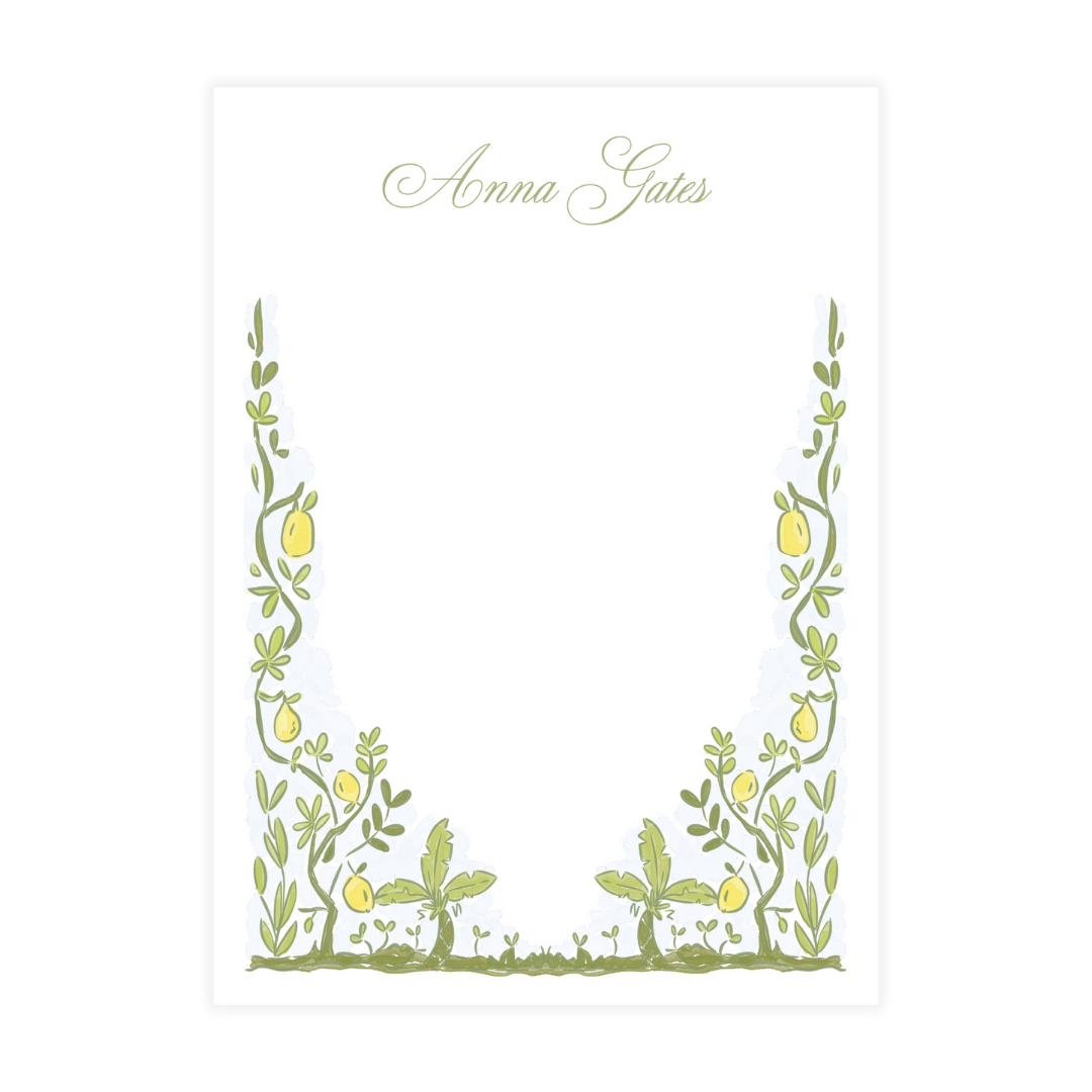 Lemons and Vines Notepad