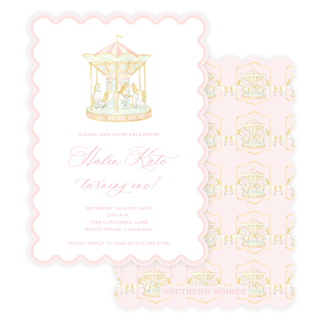 Carousel Scallop Invitation