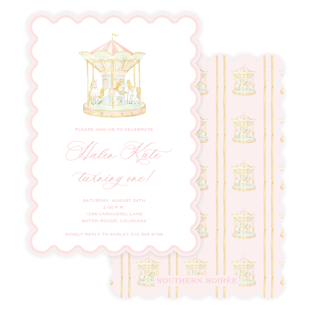 Carousel Scallop Invitation