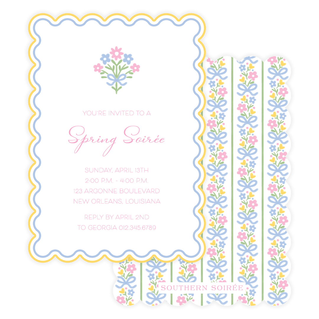 Oh Happy Day Scallop Invitation