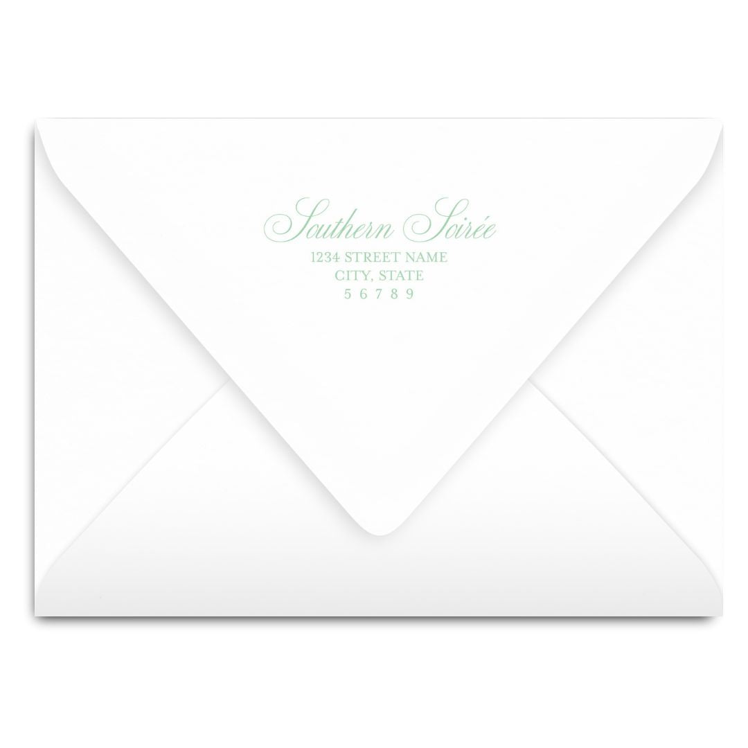 Chinoiserie Blue and Pink Block Invitation