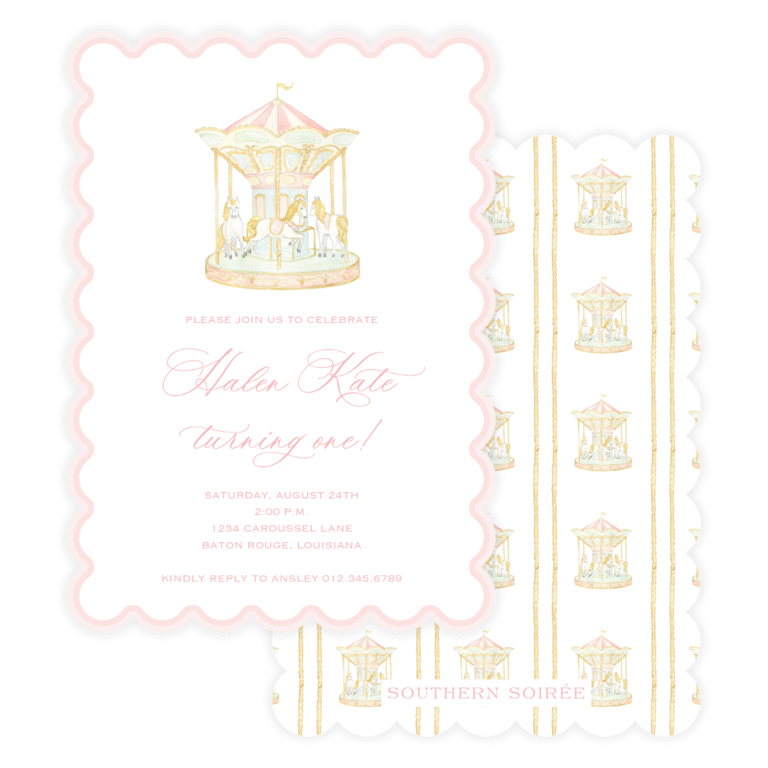 Carousel Scallop Invitation