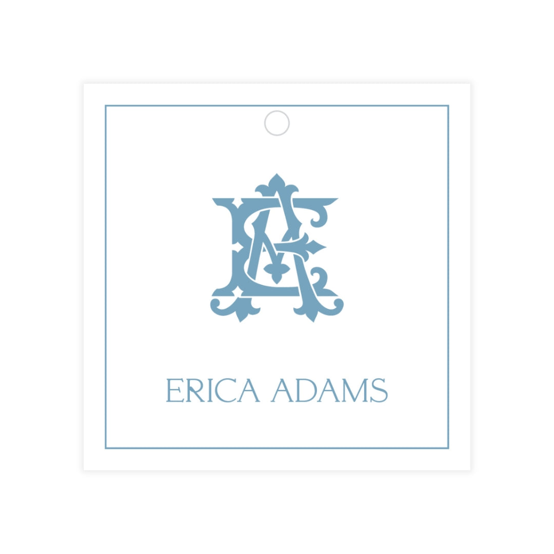 Chic Monogram Gift Tag