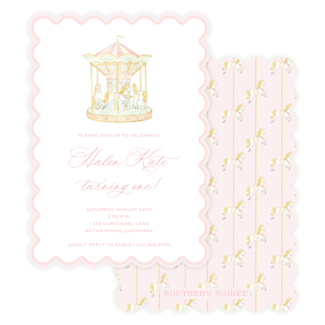 Carousel Scallop Invitation