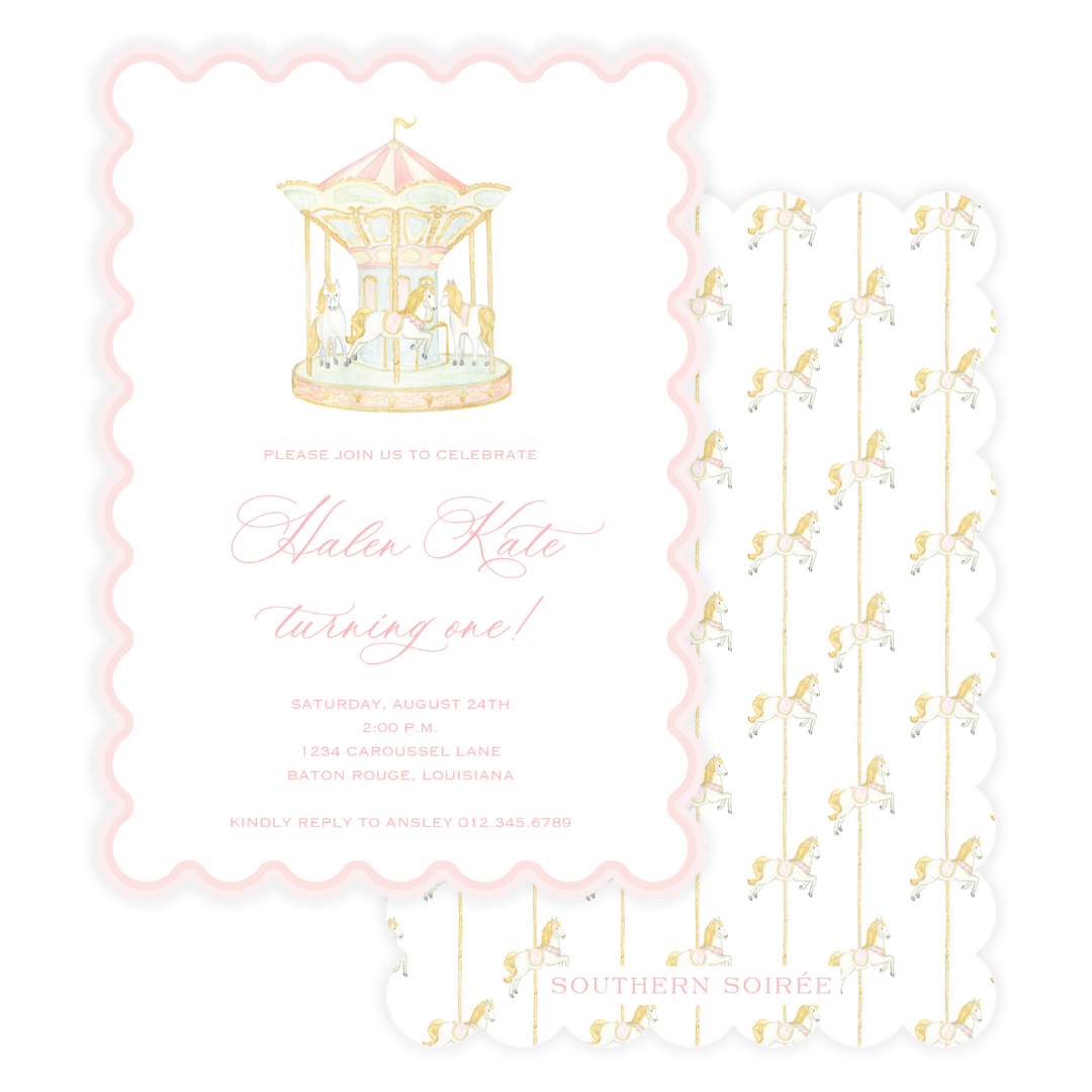 Carousel Scallop Invitation
