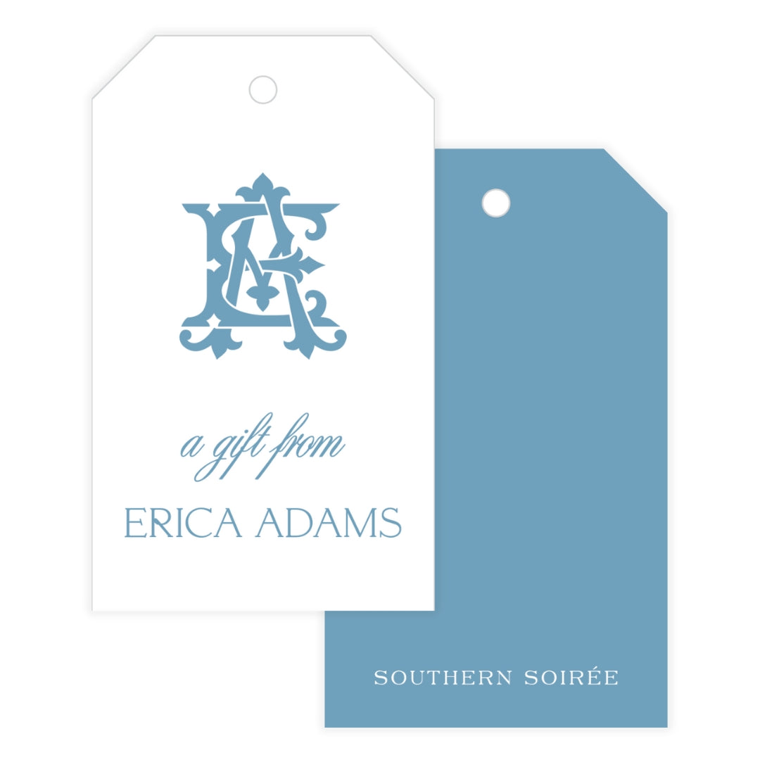 Chic Monogram Gift Tag