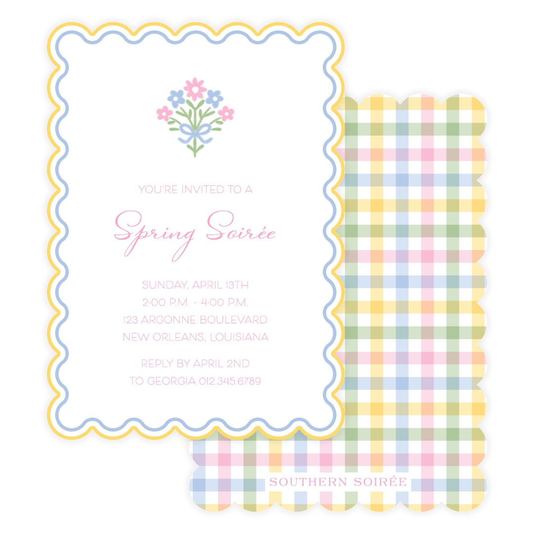 Oh Happy Day Scallop Invitation