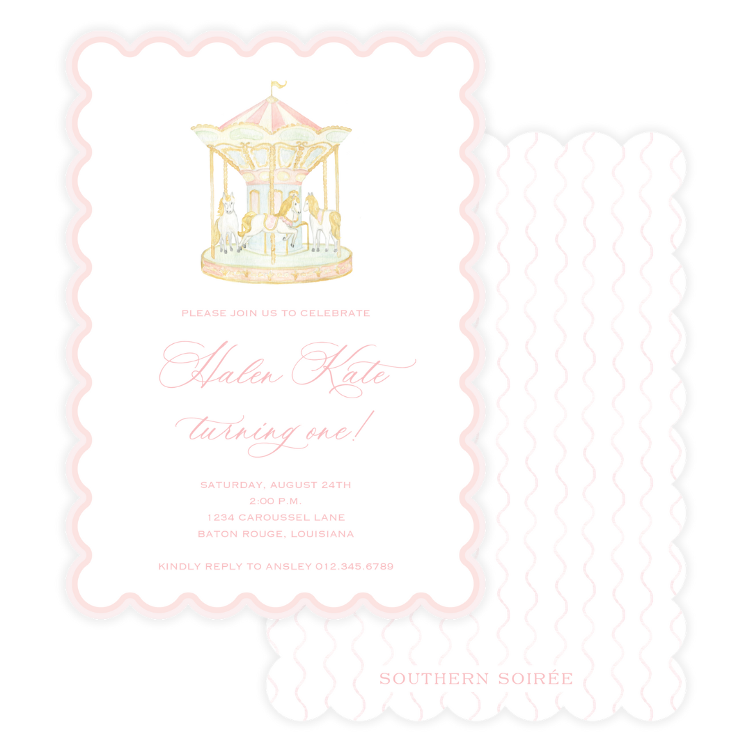 Carousel Scallop Invitation