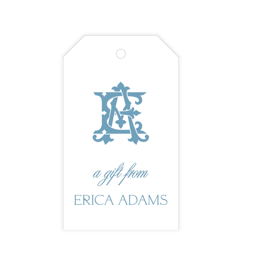 Chic Monogram Gift Tag