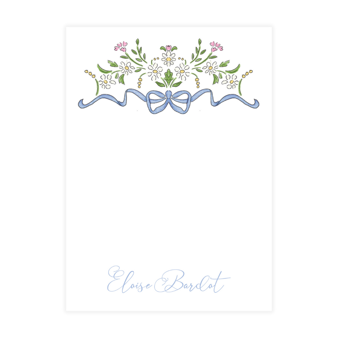 Bows and Florals Notepad