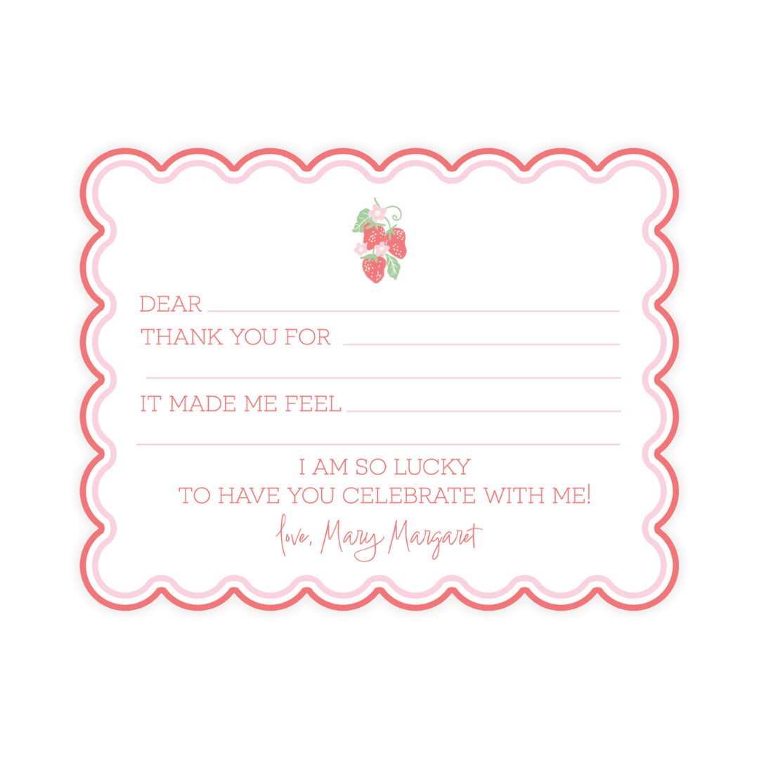 Berry Sweet Pre-Filled Scallop Notecard