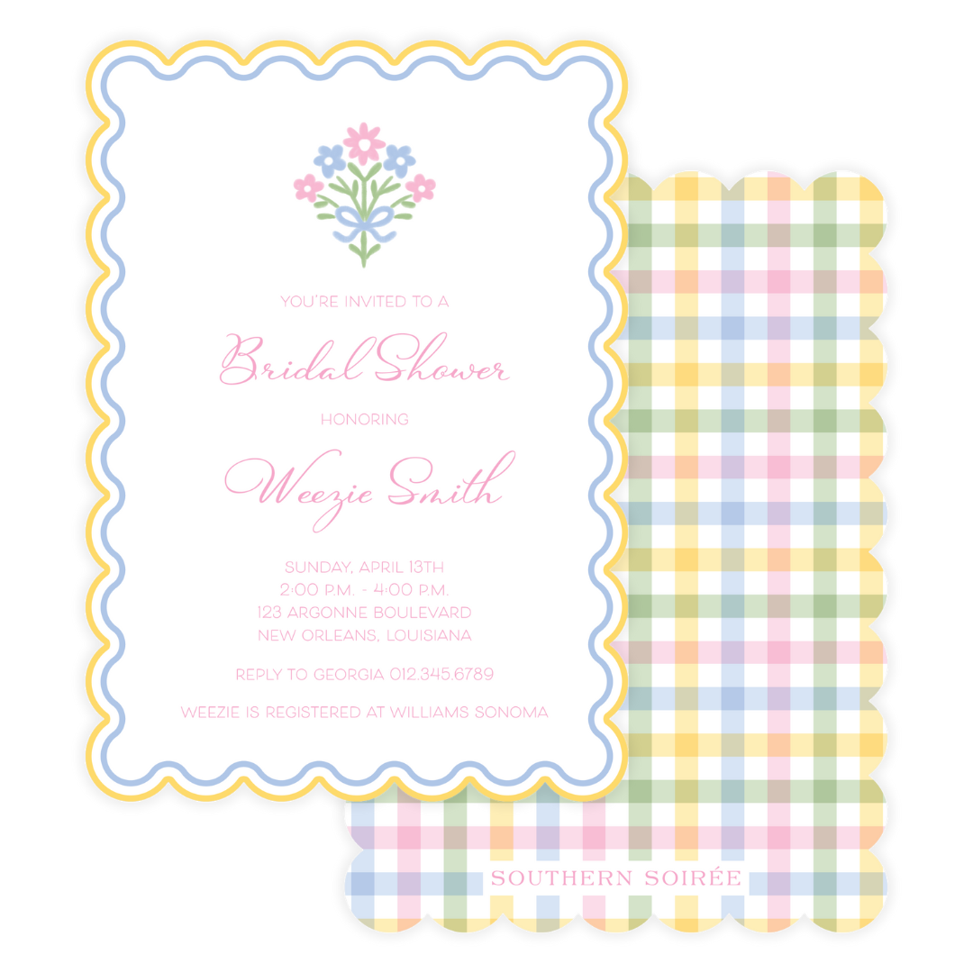 Oh Happy Day Scallop Invitation